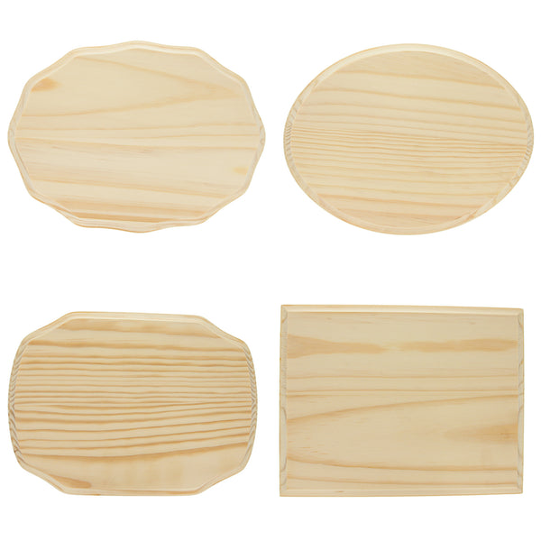 Set of 4 Assorted Size Wooden Unfinished Blank Plaques DIY Crafts by BestPysanky