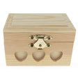 Unfinished Wooden Jewelry or Storage Trinket Gift Box Chest with Clasp DIY Unpainted Craft 3.6 Inches in Beige color,  shape
