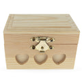 Unfinished Wooden Jewelry or Storage Trinket Gift Box Chest with Clasp DIY Unpainted Craft 3.6 Inches in Beige color