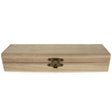 Unfinished Wooden Jewelry or Storage Trinket Gift Box Chest with Clasp DIY Unpainted Craft 7.8 Inches in Beige color