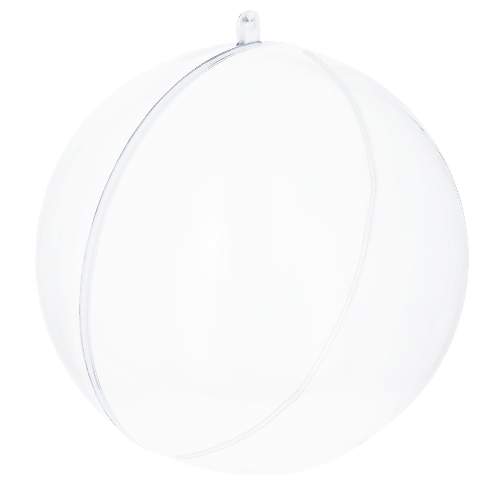 5.5-Inch DIY Fillable Clear Plastic Christmas Ball Ornament in Clear color Round