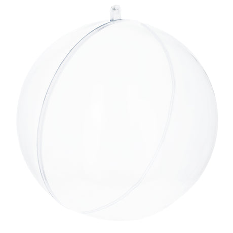 5.5-Inch DIY Fillable Clear Plastic Christmas Ball Ornament in Clear color Round