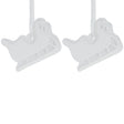 Set of 2 Blank Unfinished White Plaster Sleigh Christmas Ornaments DIY Craft 3.35 Inches in White color,  shape
