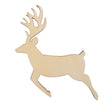 Unfinished Wooden Deer Shape Cutout DIY Craft 4.35 Inches in Beige color