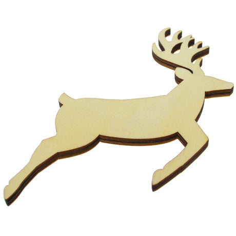 Unfinished Wooden Deer Shape Cutout DIY Craft 4.35 Inches in Beige color,  shape