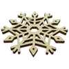 Wood Unfinished Wooden Snowflake Shape Cutout DIY Craft 4.1 Inches in Beige color