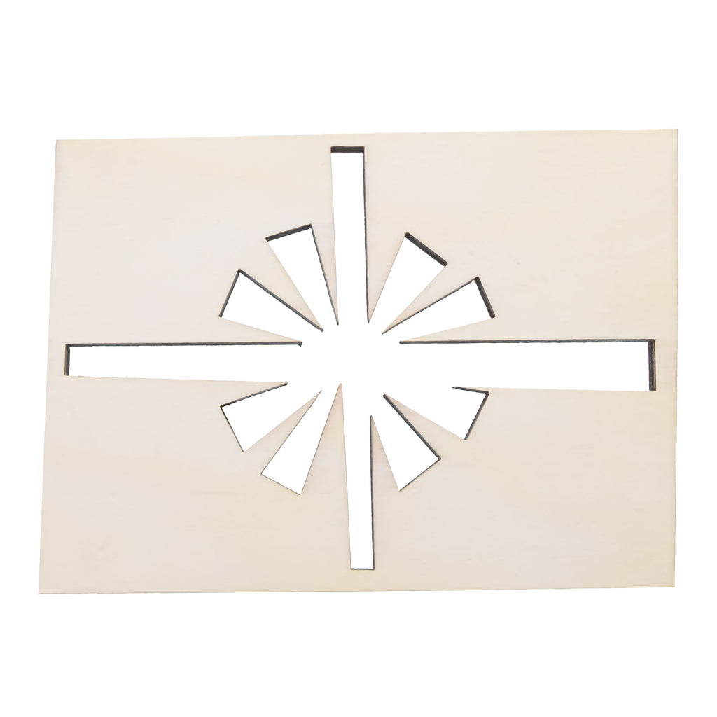 Unfinished Wooden Gift Box with the Ribbon Shape Cutout DIY Craft 4.7 Inches in Beige color