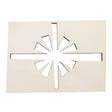 Unfinished Wooden Gift Box with the Ribbon Shape Cutout DIY Craft 4.7 Inches in Beige color