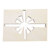 Unfinished Wooden Gift Box with the Ribbon Shape Cutout DIY Craft 4.7 Inches in Beige color