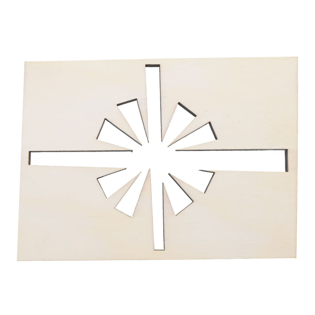 Unfinished Wooden Gift Box with the Ribbon Shape Cutout DIY Craft 4.7 Inches in Beige color