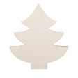 Unfinished Wooden Christmas Tree Shape Cutout DIY Craft 4.6 Inches in Beige color Triangle