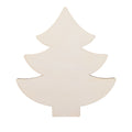 Unfinished Wooden Christmas Tree Shape Cutout DIY Craft 4.6 Inches in Beige color Triangle