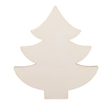 Unfinished Wooden Christmas Tree Shape Cutout DIY Craft 4.6 Inches in Beige color Triangle