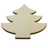 Wood Unfinished Wooden Christmas Tree Shape Cutout DIY Craft 4.6 Inches in Beige color Triangle
