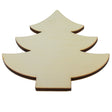 Unfinished Wooden Christmas Tree Shape Cutout DIY Craft 4.6 Inches in Beige color, Triangle shape