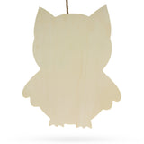 Unfinished Wooden Owl Shape Cutout DIY Craft 11 Inches in Beige color,  shape
