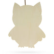 Unfinished Wooden Owl Shape Cutout DIY Craft 11 Inches in Beige color