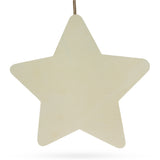 Unfinished Wooden Star Shape Cutout DIY Craft 10 Inches in Beige color, Star shape