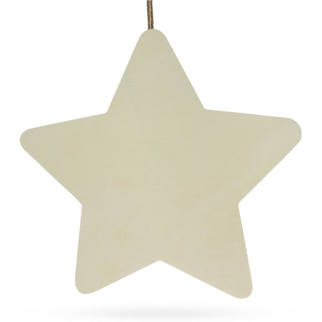 Unfinished Wooden Star Shape Cutout DIY Craft 10 Inches in Beige color, Star shape
