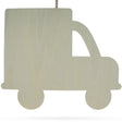 Unfinished Wooden Truck Shape Cutout DIY Craft 12.5 Inches in Beige color