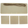 Unfinished Blank Wooden Hanging Plaque Rectangle with Squares Display Board DIY Craft 12.5 Inches in Beige color Square