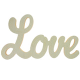 Unfinished Wooden Love Word Cutout DIY Craft 12.5 Inches in Beige color