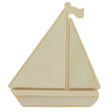 Unfinished Wooden Sailboat Shape Cutout DIY Craft 6.2 Inches in Beige color Triangle