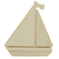 Unfinished Wooden Sailboat Shape Cutout DIY Craft 6.2 Inches in Beige color Triangle