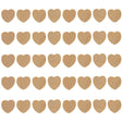 Wood Unfinished Wooden Heart Shape Cutout DIY Craft 1 Inch in Beige color Heart