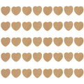 Unfinished Wooden Heart Shape Cutout DIY Craft 1 Inch in Beige color Heart