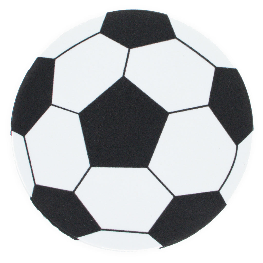 Foam Soccer Ball Craft Round Cutout  Sports Party Decor or DIY Craft 4.3 Inches in White color Round