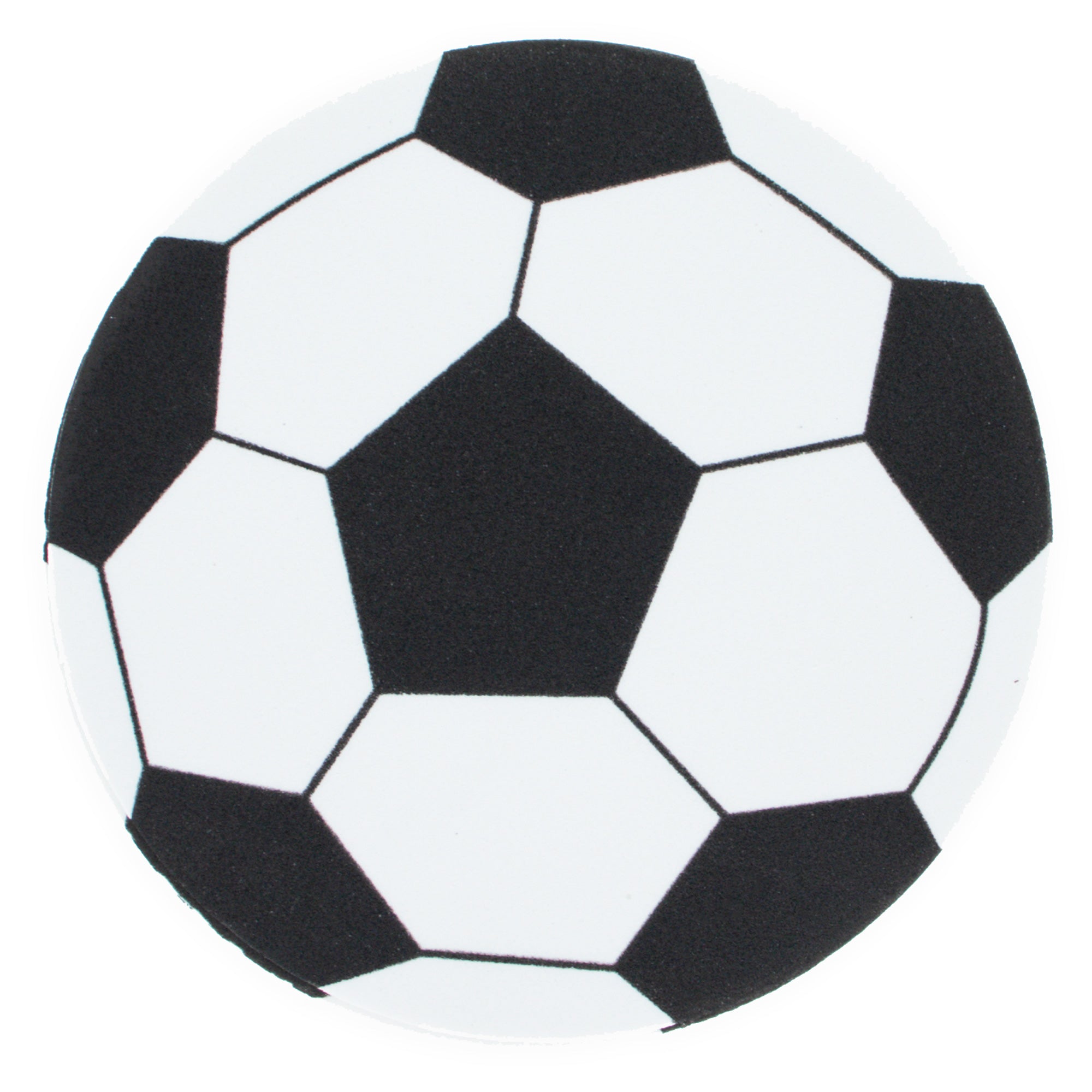 Foam Soccer Ball Craft Round Cutout  Sports Party Decor or DIY Craft 4.3 Inches in White color Round