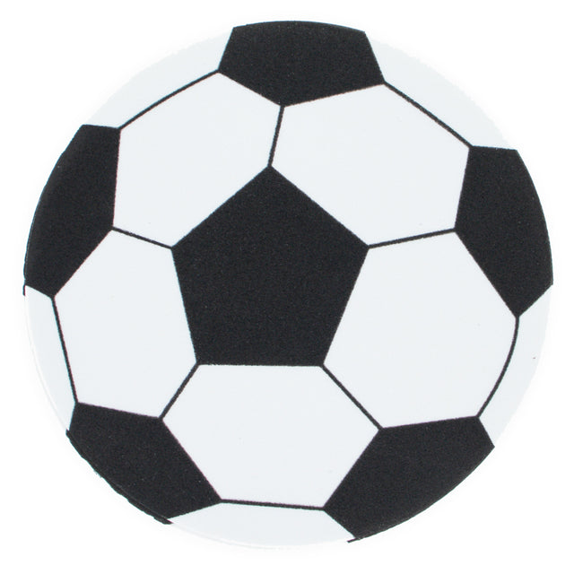 Foam Soccer Ball Craft Round Cutout Cutout Sports Party Decor or DIY Craft 4.3 Inches in White color Round