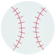 4.3-Inch DIY Foam Baseball Craft Cutouts in White color, Round shape