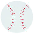 Styrofoam 4.3-Inch DIY Foam Baseball Craft Cutouts in White color Round