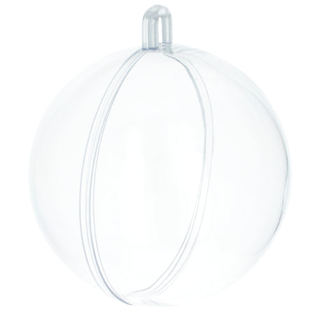 Openable Fillable Clear Plastic Christmas Ball Ornament DIY Craft 3 Inches in Clear color Round