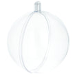 2.7-Inch Clear Plastic Fillable Christmas Ball Ornament for DIY Crafting in Clear color Round