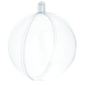 2.7-Inch Clear Plastic Fillable Christmas Ball Ornament for DIY Crafting in Clear color Round