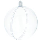 2.7-Inch Clear Plastic Fillable Christmas Ball Ornament for DIY Crafting in Clear color Round