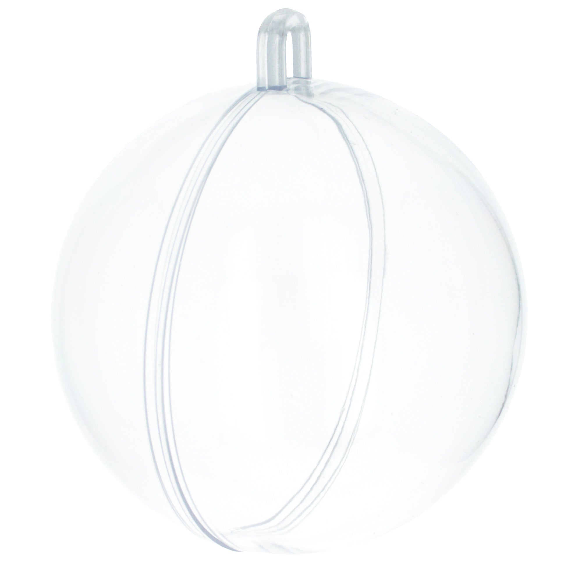 2.7-Inch Clear Plastic Fillable Christmas Ball Ornament for DIY Crafting in Clear color Round