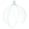 Plastic 2.7-Inch Clear Plastic Fillable Christmas Ball Ornament for DIY Crafting in Clear color Round