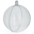 Openable Fillable Clear Plastic Christmas Ball Ornament DIY Craft 3 Inches in Clear color, Round shape
