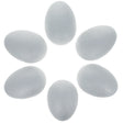 Set of 6 White Foam Eggs 2.3 Inches in White color, Oval shape