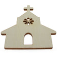 Unfinished Wooden Church Shape Cutout DIY Craft 4.9 Inches in Beige color,  shape