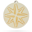 Unfinished Wooden Compass Ornament Cutout DIY Craft 4.2 Inches in Beige color Round