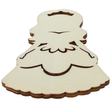 Wood Unfinished Wooden Princess Shape Cutout DIY Craft 5.1 Inches in Beige color