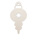 Unfinished Wooden Star Ornament Cutout DIY Craft 6.1 Inches in Beige color