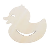 Unfinished Wooden Ducky Cutout DIY Craft 4.6 Inches in Beige color