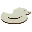 Unfinished Wooden Ducky Cutout DIY Craft 4.6 Inches in Beige color,  shape