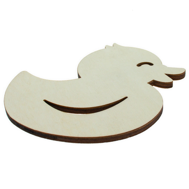 Wood Unfinished Wooden Ducky Cutout DIY Craft 4.6 Inches in Beige color